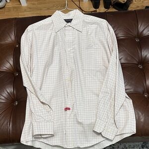 Brooks Brothers Beige Checkered Button Down Shirt